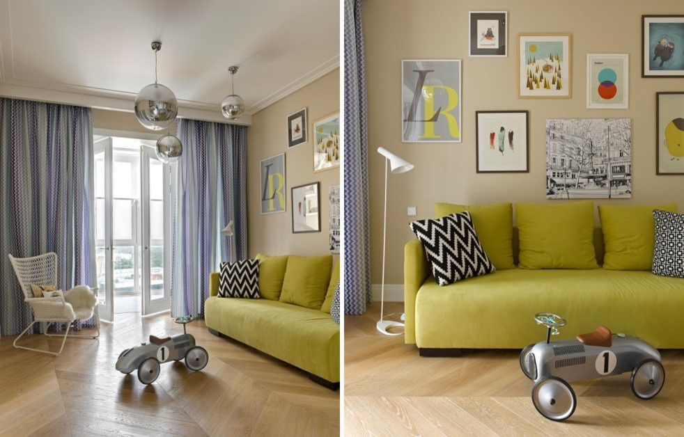 Современный интерьер с элементами ретро