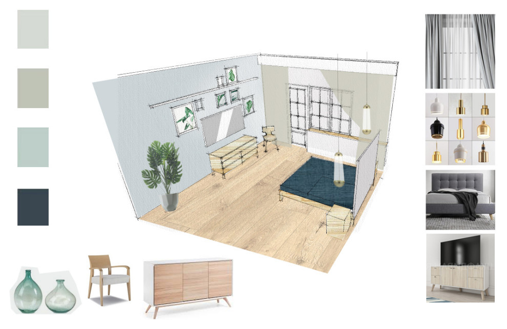 Дизайн интерьера спальни