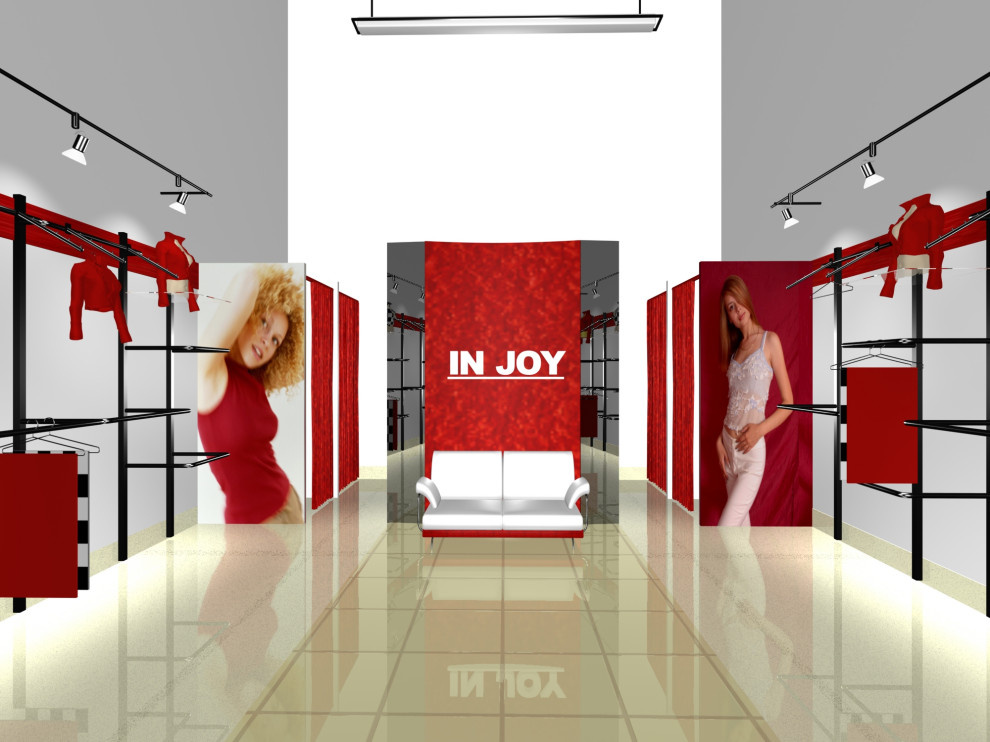 Дизайн интерьера магазина женской одежды IN JOY