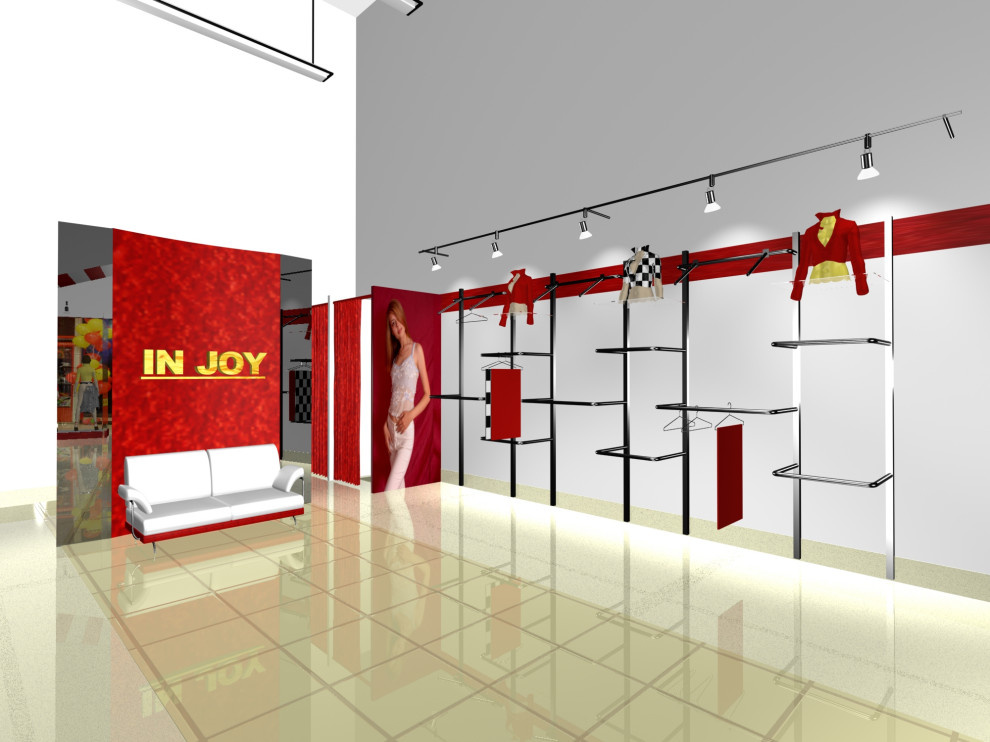 Дизайн интерьера магазина женской одежды IN JOY