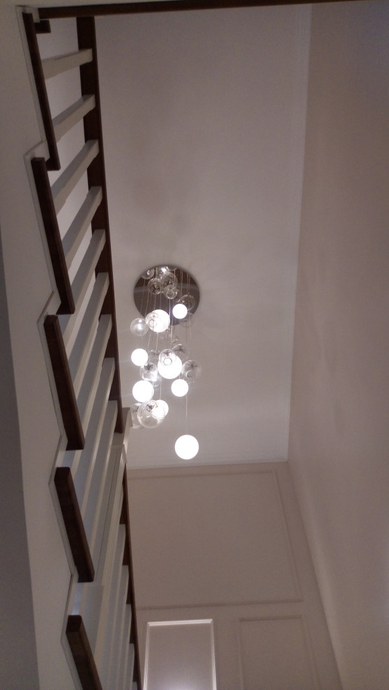 Облицовка бетонной лестницы в классическом стиле