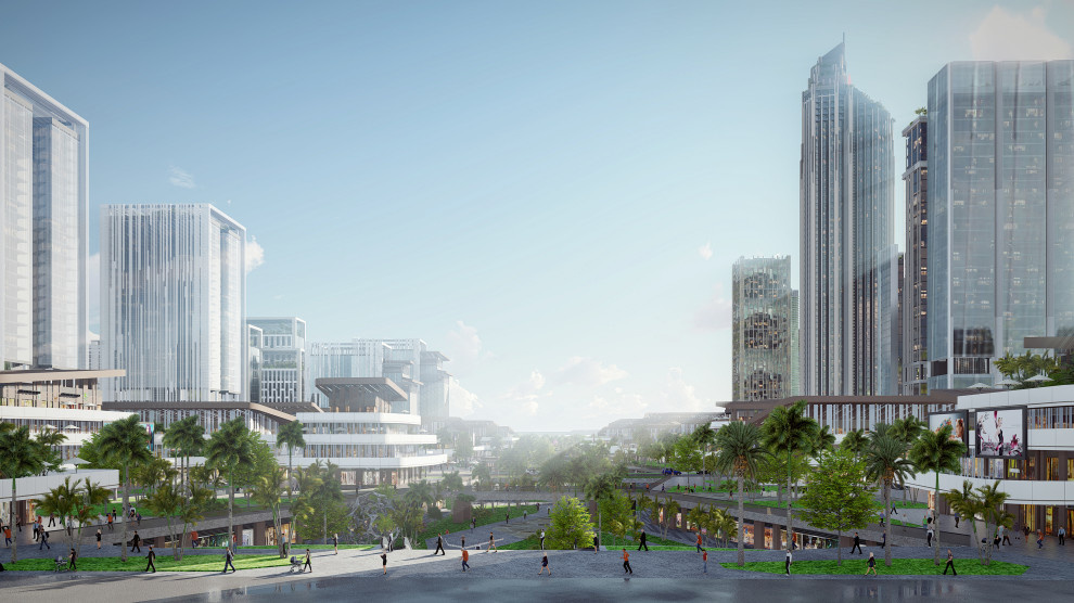 Деловой центр и жилой район в Хайкоу