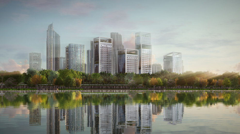 Деловой центр и жилой район в Хайкоу