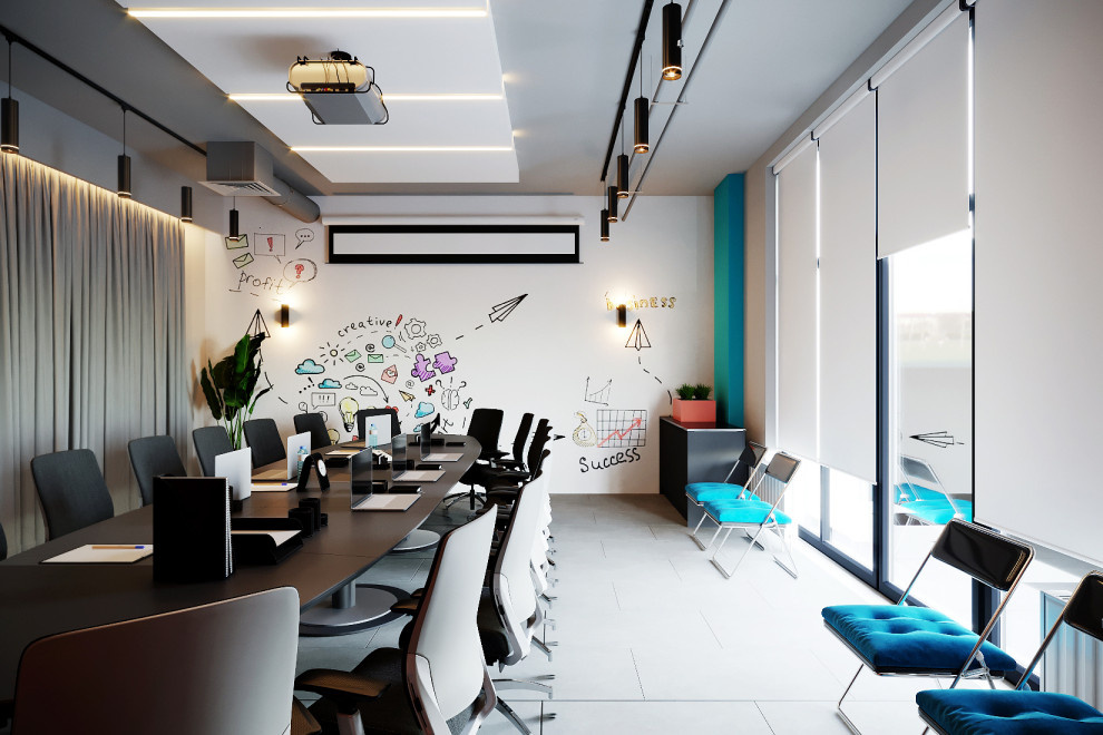 Interior design and visualization of the office EPAM company