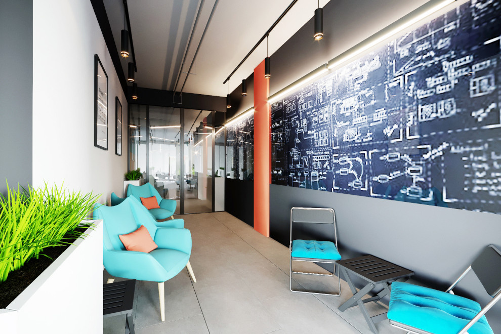 Interior design and visualization of the office EPAM company