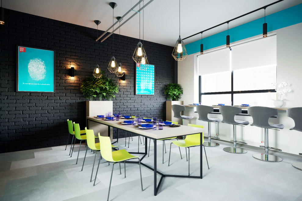 Interior design and visualization of the office EPAM company