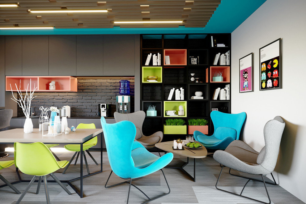 Interior design and visualization of the office EPAM company