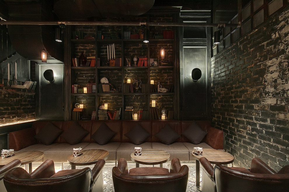 Декорирование интерьера Tangiers Lounge — кальянного лаунж-бара