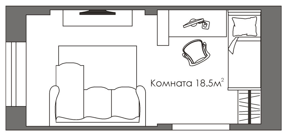 Комната студента 18,5кв.м.