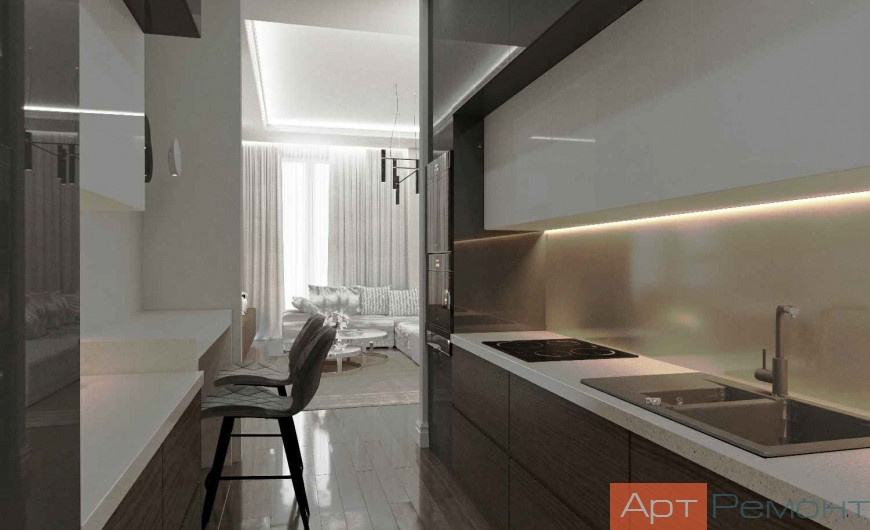 Дизайн-проект 2-комнатной квартиры м. Улица 1905 года