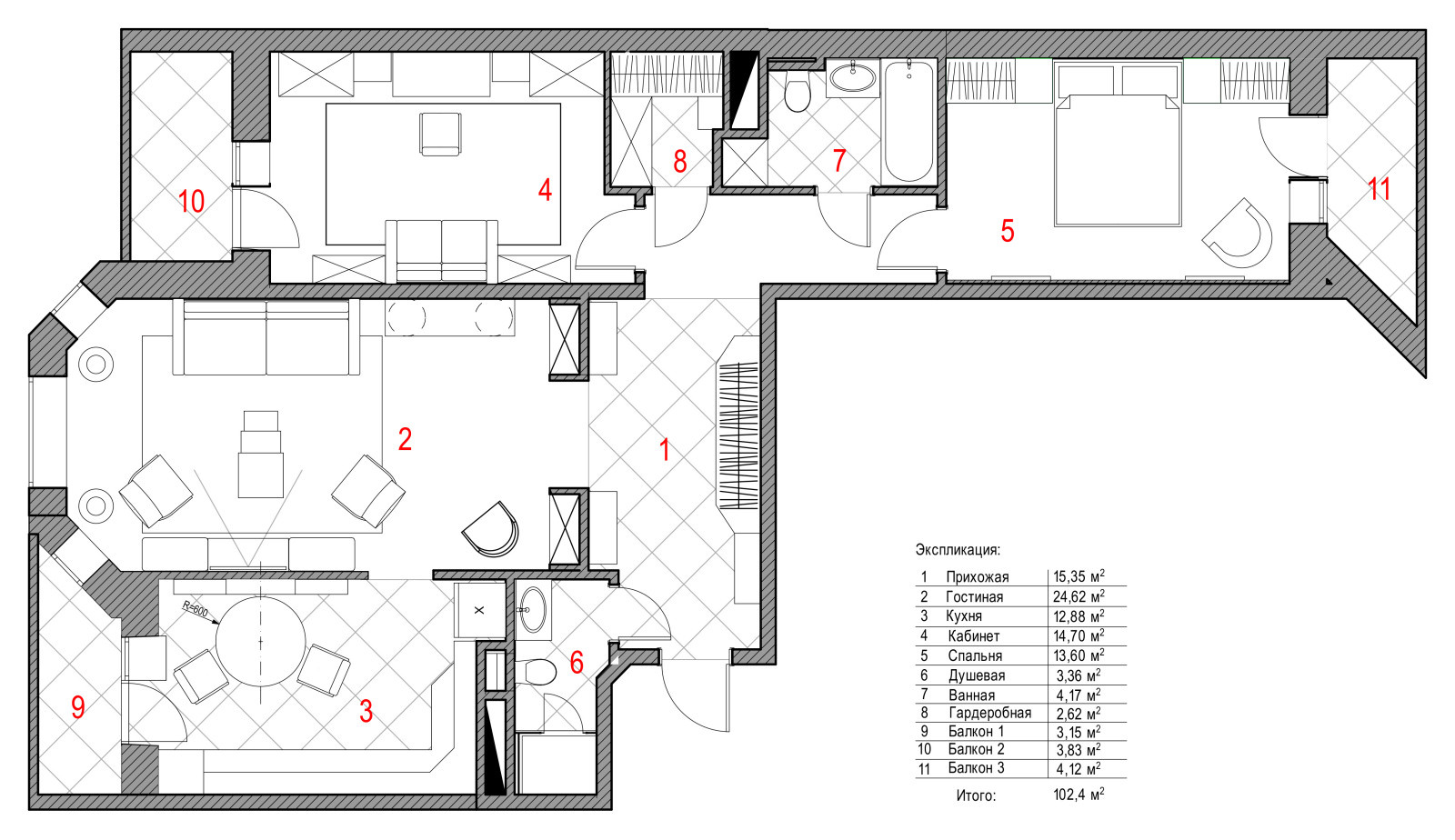 Квартира на Большой Академической
