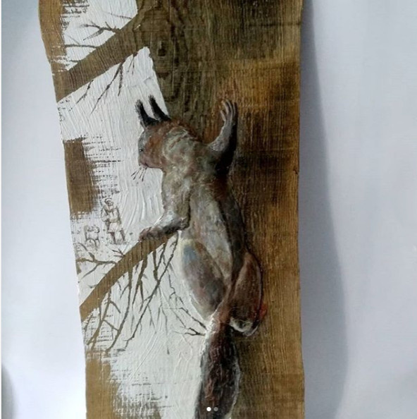 Обложка проекта: Объемная картина Белка