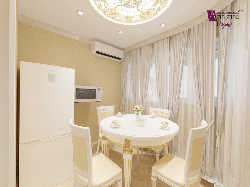 Витраж потолочный в стиле "Прованс"