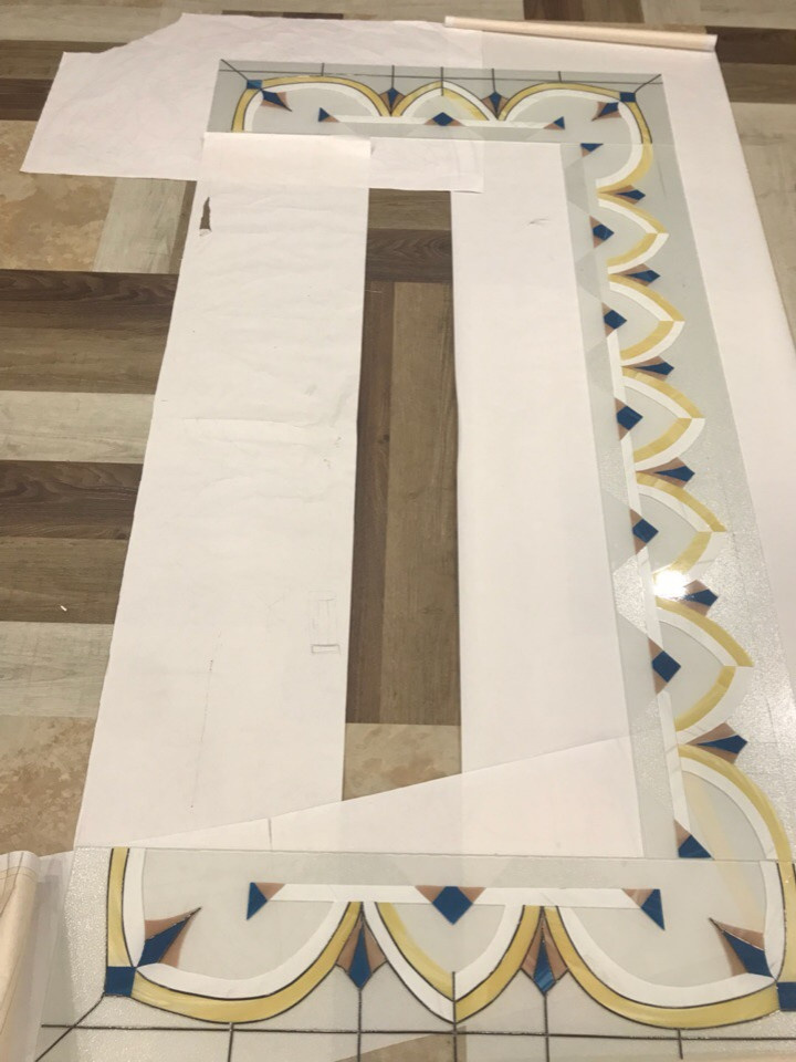 Потолочный витраж в ЖК "Сердце города"