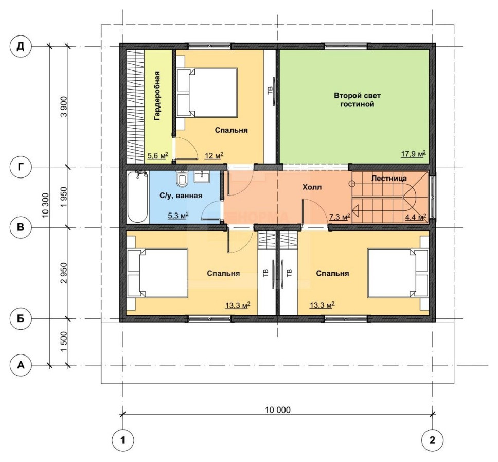 Дом из профилированного бруса НД1-11
