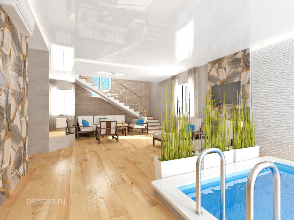 Бассейн в загородном доме