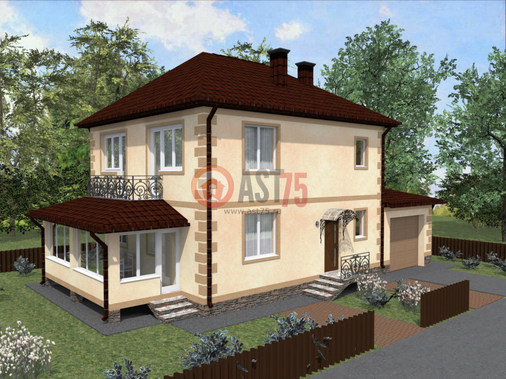 10 x 12 c гаражом площадью 238 м2