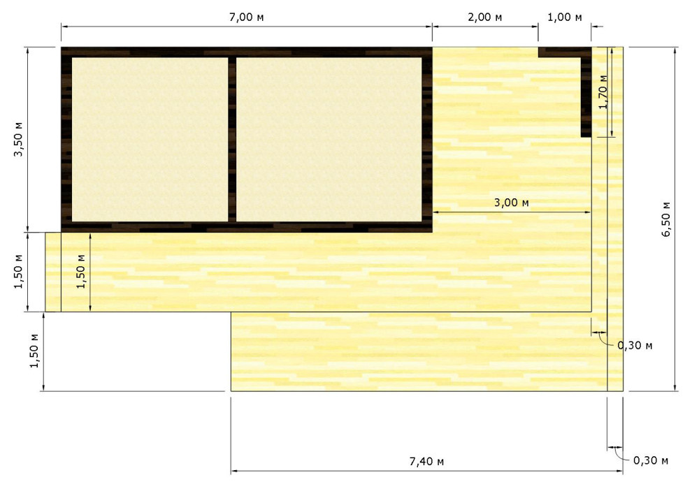 Домик с террасой
