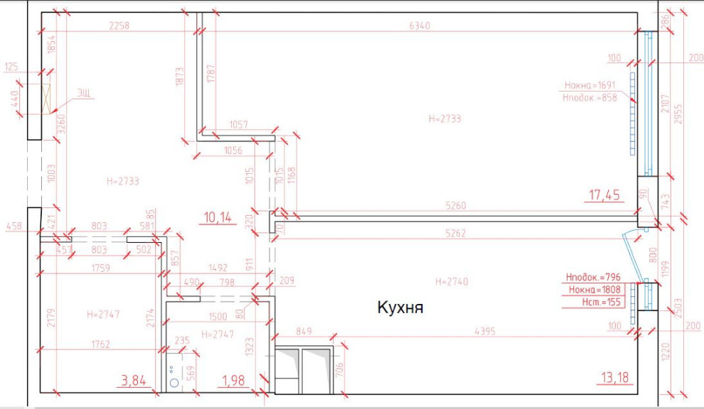 ПР однокомнатной квартиры 2