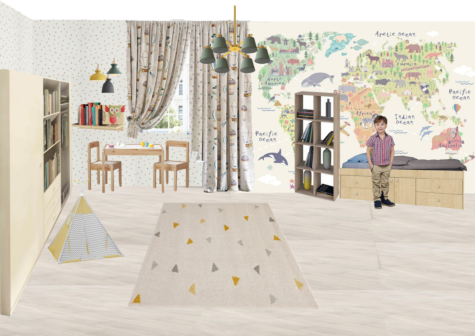 sample-board детской комнаты