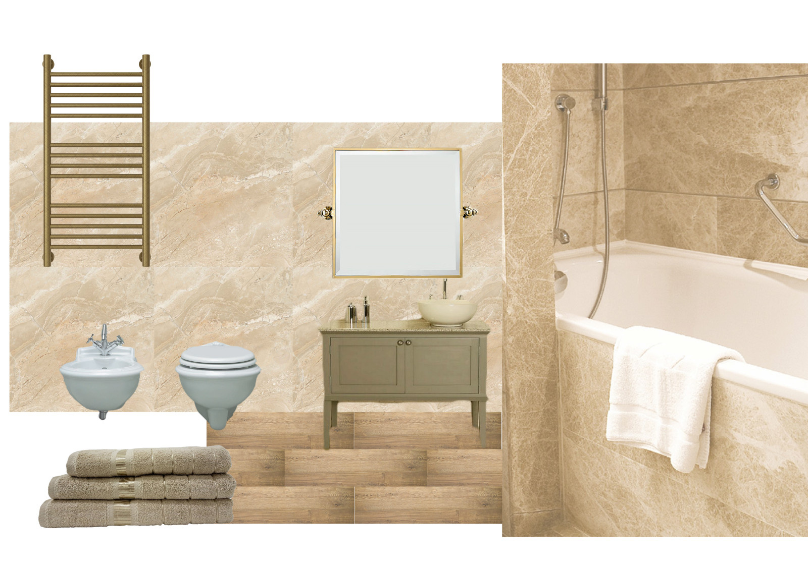 sample board ванной комнаты