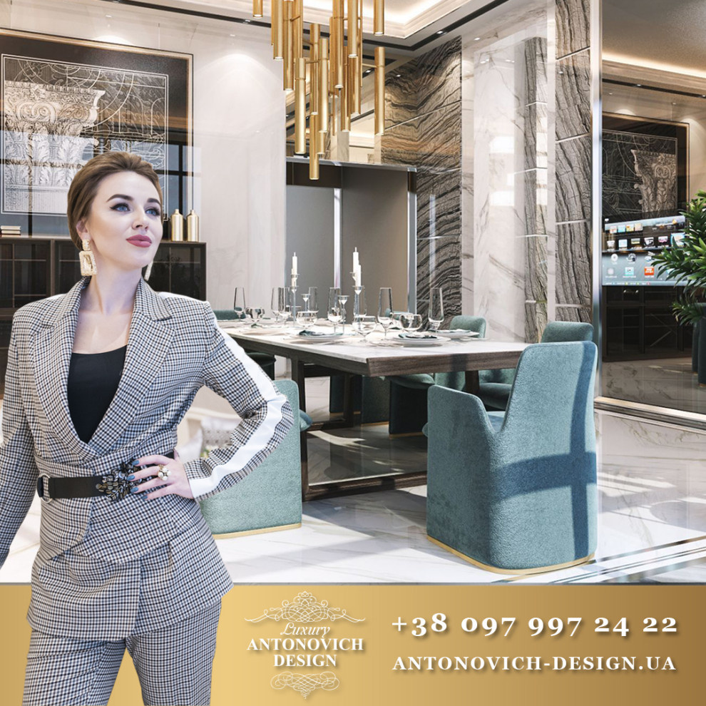 Современный дизайн обеденной зоны от Luxury Antonovich Design