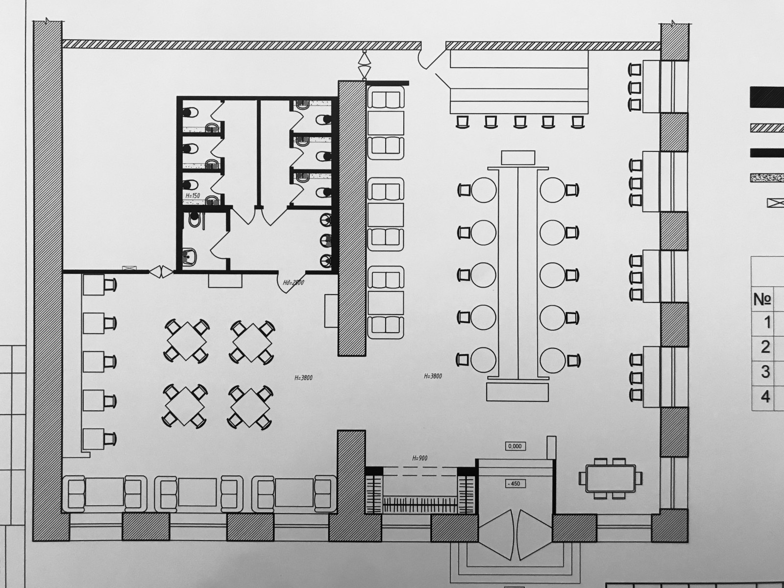 План с расстановкой мебели и оборудования