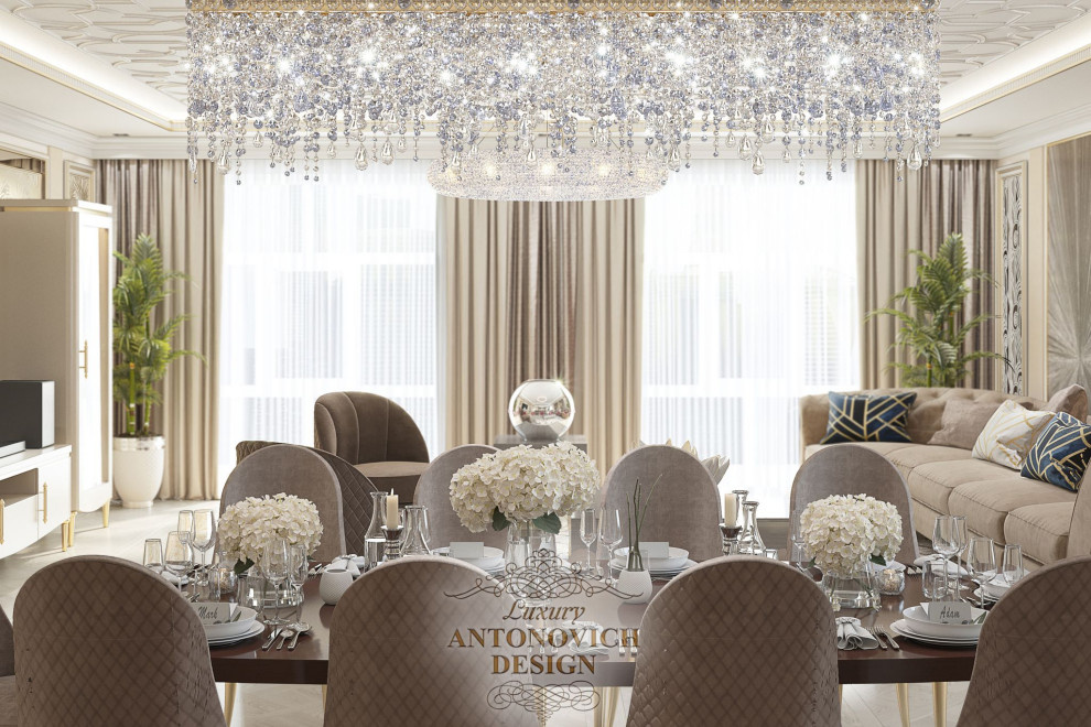 Дизайн гостиной в стиле арт деко от Luxury Antonovich Design