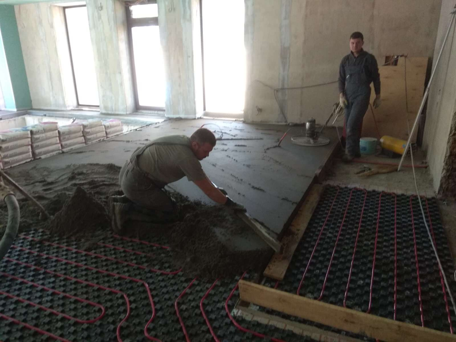 Полусухая стяжка пола