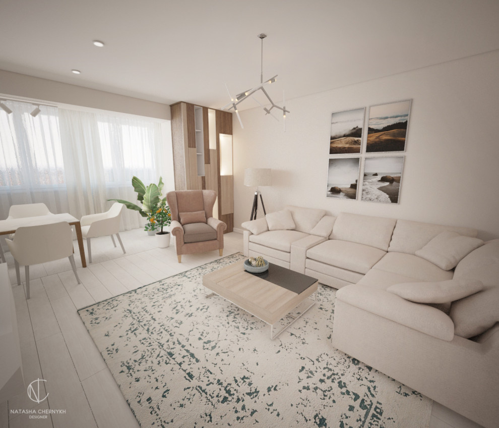 Квартира для молодого человека 100 кв.м // ЖК Пять звезд, Воронеж