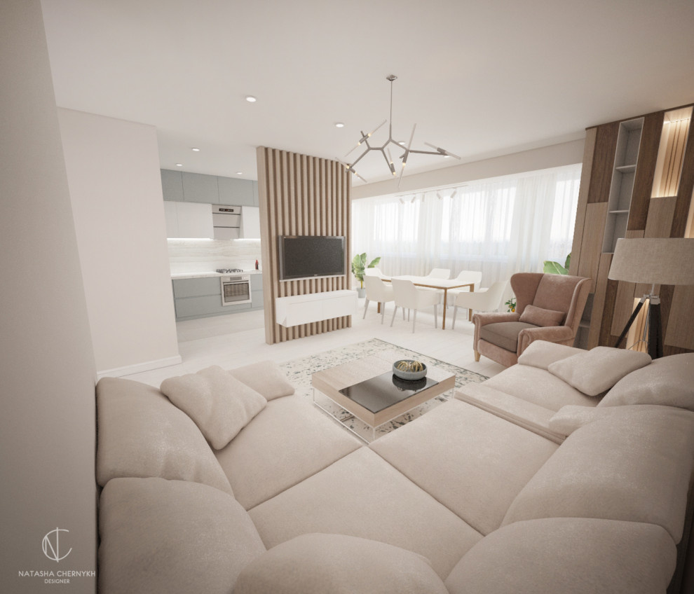 Квартира для молодого человека 100 кв.м // ЖК Пять звезд, Воронеж