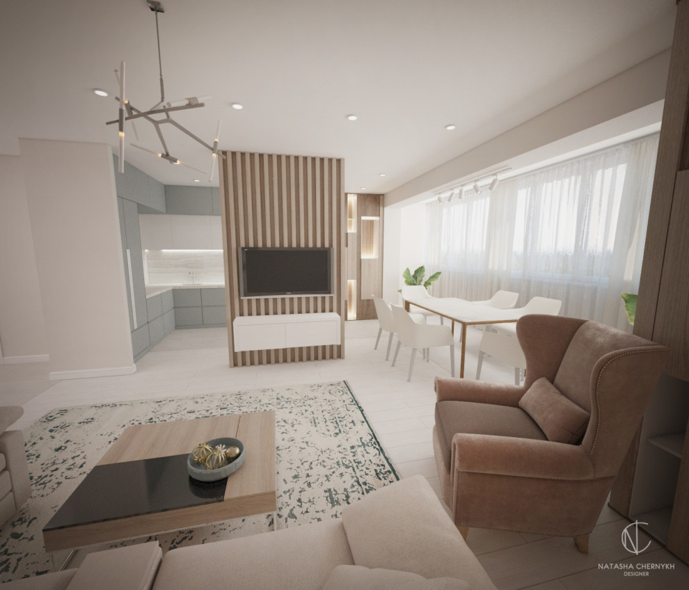 Квартира для молодого человека 100 кв.м // ЖК Пять звезд, Воронеж