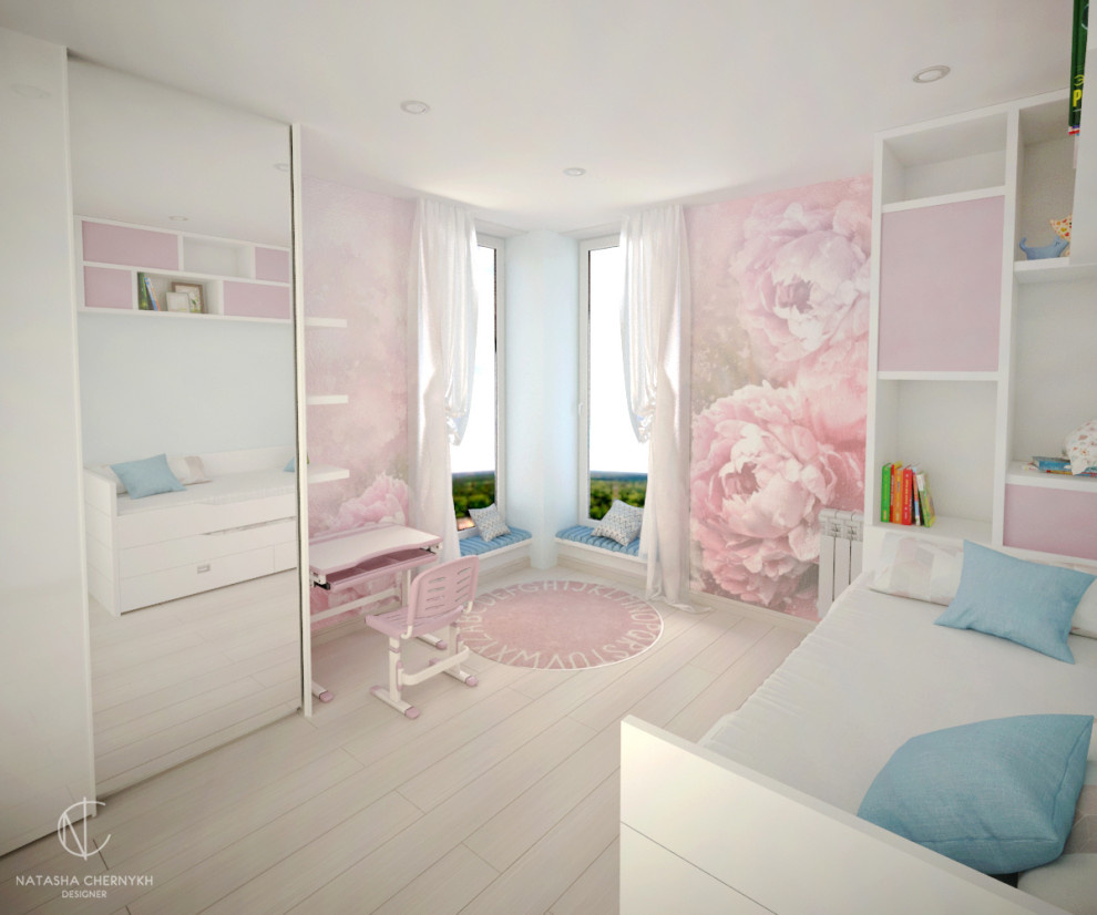 Обложка проекта: Детская для девочки 13кв.м // Московский пр-кт, д.110, Воронеж