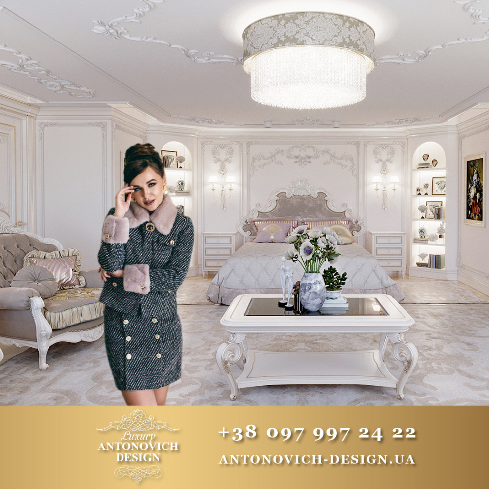 Элегантный дизайн спальни от Luxury Antonovich Design