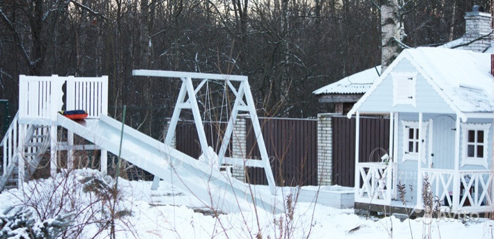 Двухэтажный детский домик из дерева "Эльза"