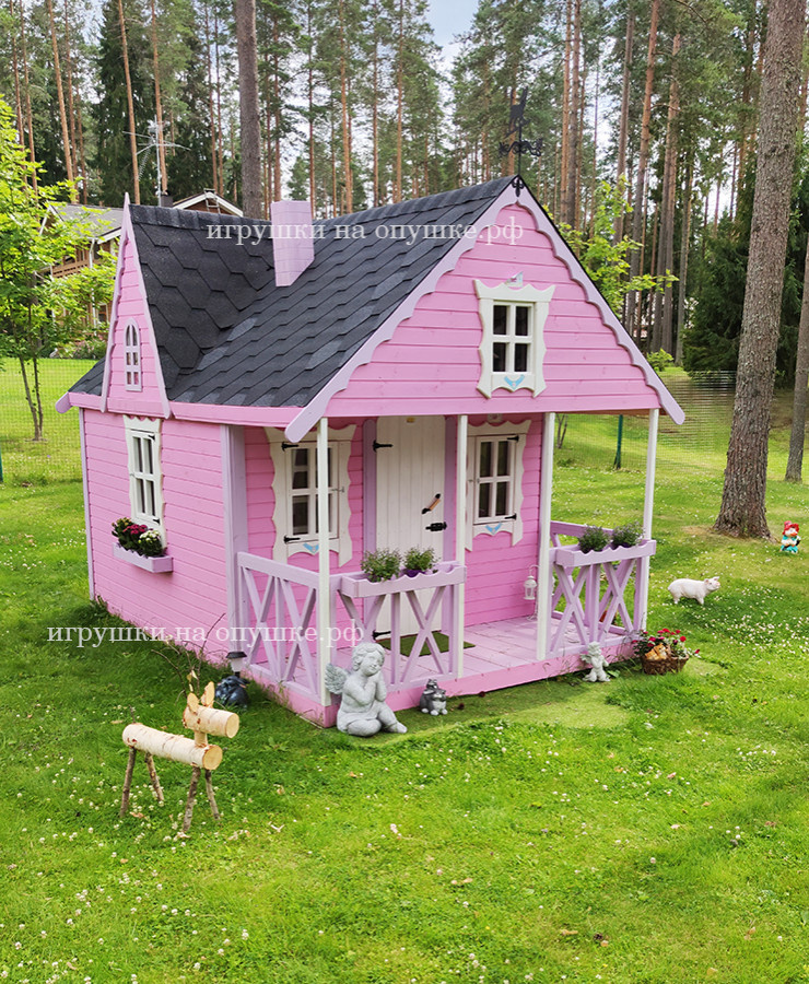 Двухэтажный детский домик из дерева "Эльза"