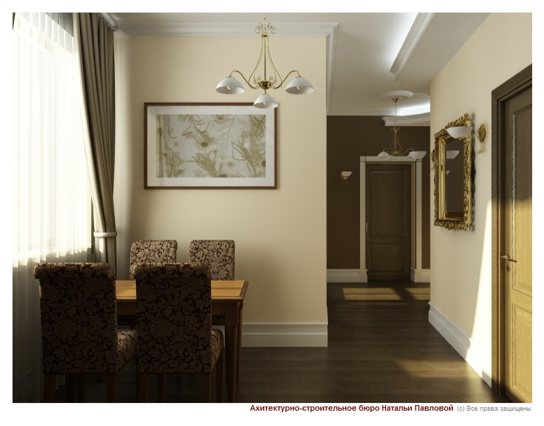 Квартира в классическом стиле 50 кв. м.