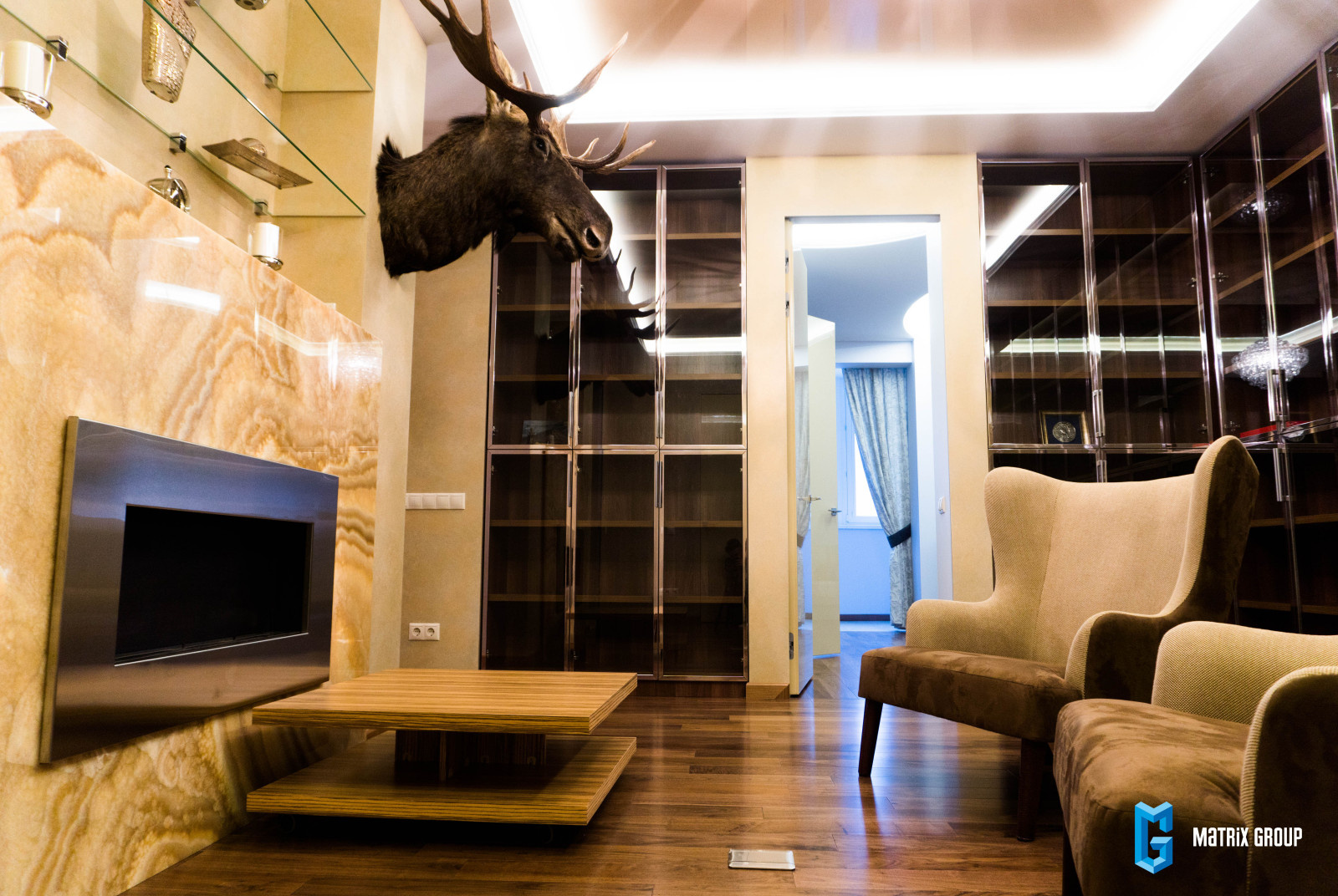 Корпусная мебель для всех жилых зон в ЖК Мономах