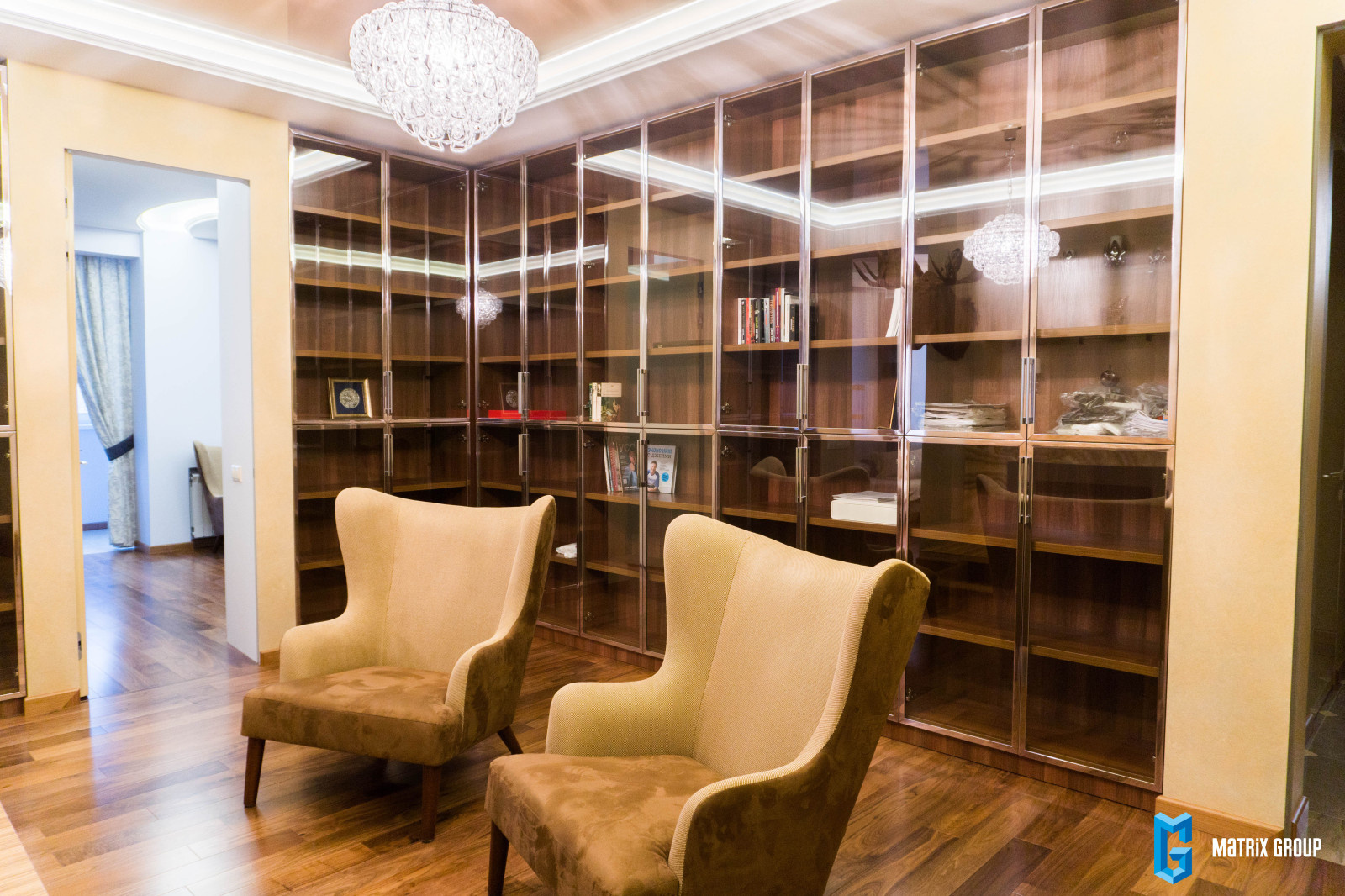 Корпусная мебель для всех жилых зон в ЖК Мономах