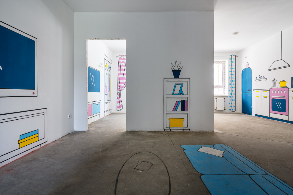 Личный опыт: Зачем мы рисовали интерьер на стенах и полу