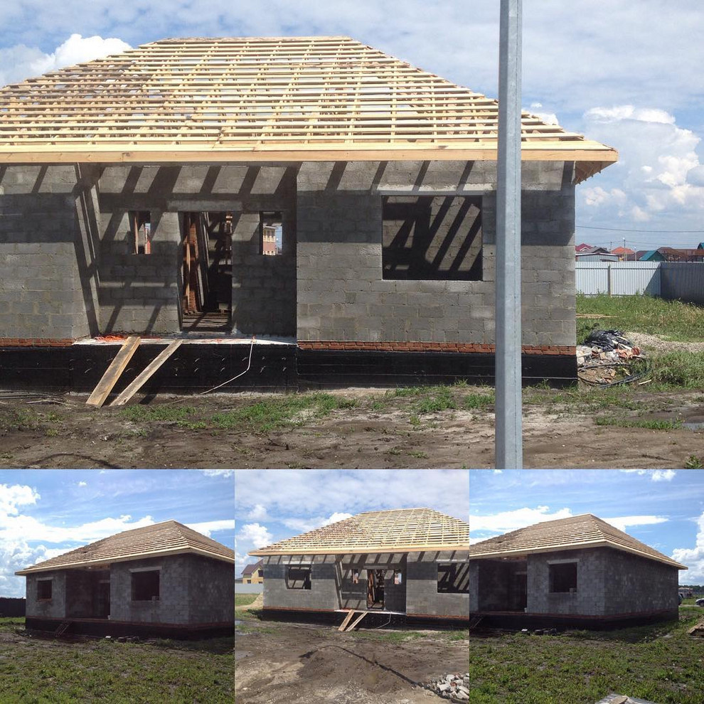 Одноэтажный жилой дом на три спальни