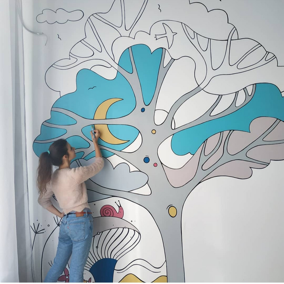 роспись в детском лофте