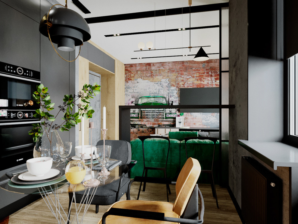 Кухня-гостиная для молодого креативного человека