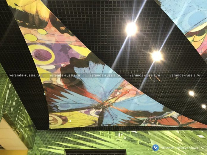 Дизайн потолка: необычная декоративная конструкция из натяжных парусов