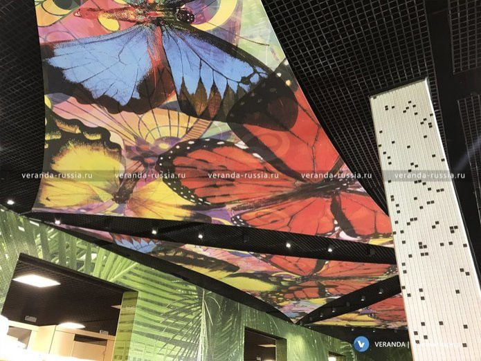 Дизайн потолка: необычная декоративная конструкция из натяжных парусов