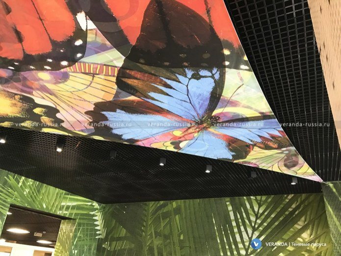 Дизайн потолка: необычная декоративная конструкция из натяжных парусов