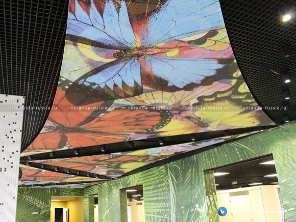 Дизайн потолка: необычная декоративная конструкция из натяжных парусов