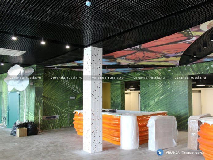 Дизайн потолка: необычная декоративная конструкция из натяжных парусов