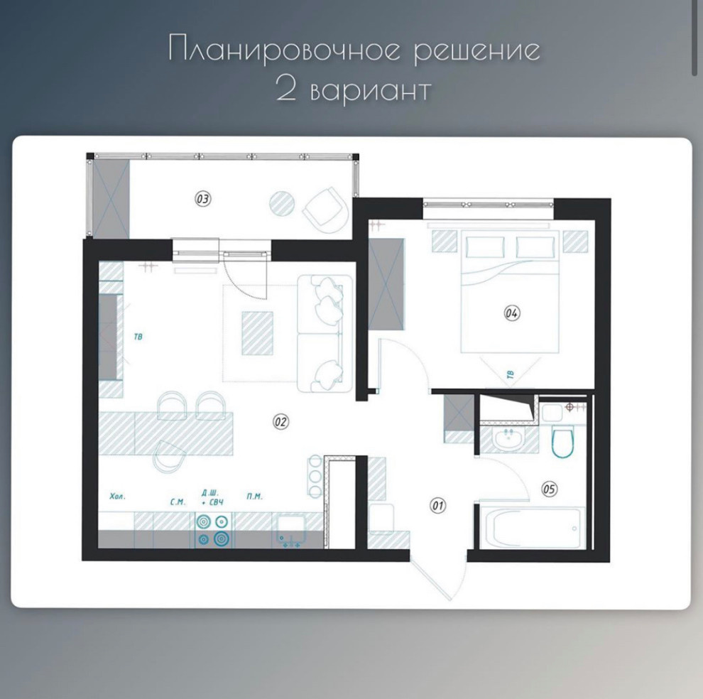 Коллажи и расстановка мебели для проекта на Воронцовском бульваре