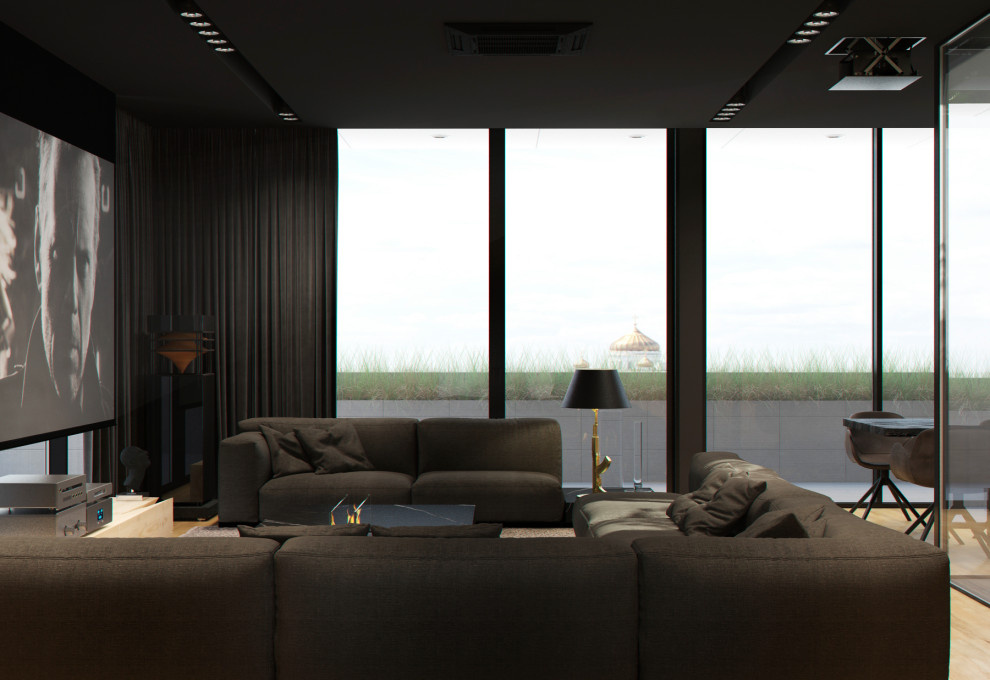 Лаунж зона на крыше офиса